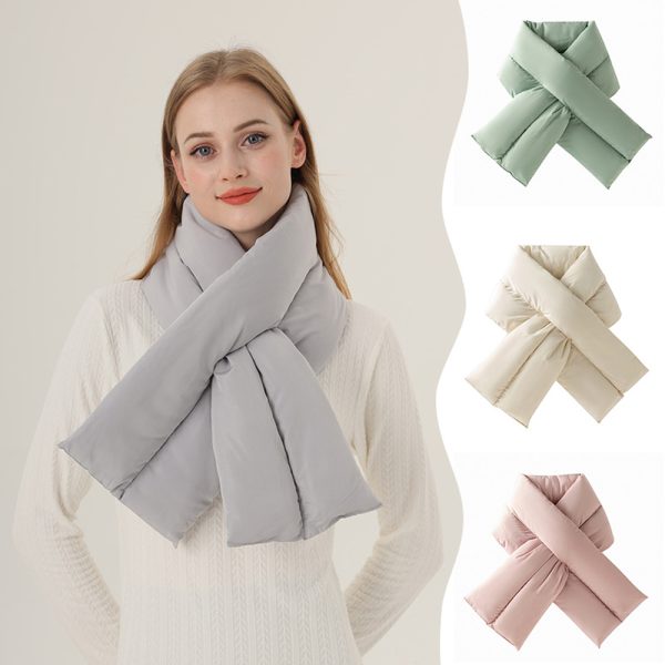 cross fluffy outdoor scarf