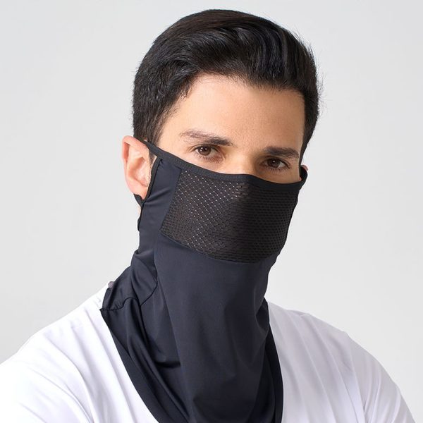 ice silk breathable cycling thin ear hanging triangle scarf