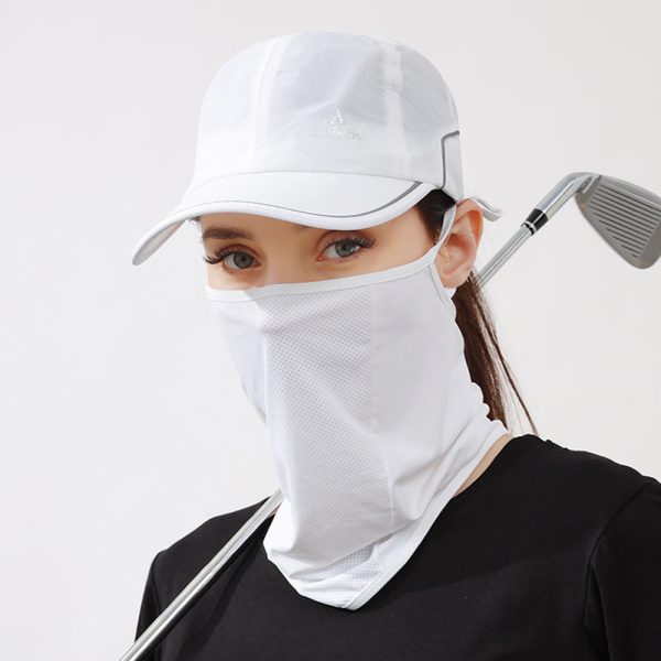 ice silk hanging ear golf face mask