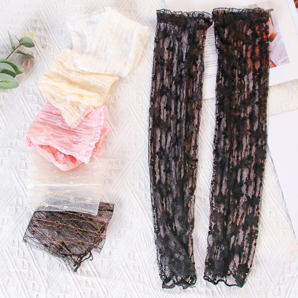 summer new women's lace sunscreen sleeves
