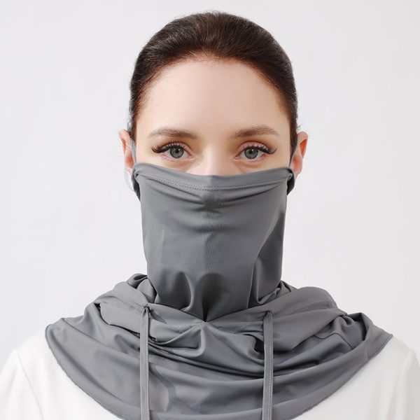 summer sunscreen face mask, hat, integrated neck and head cover