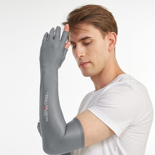 ice silk leakage finger sunscreen sports sleeve