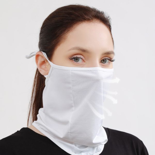 ice silk hanging ear golf face mask