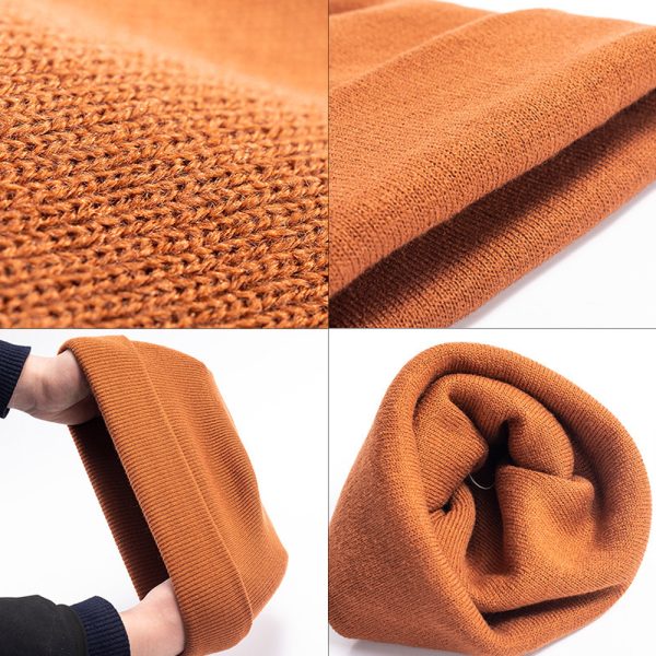 solid color knitted yarn cap