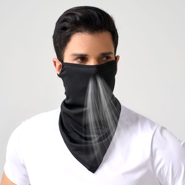 hanging ear ice silk mesh triangular scarf
