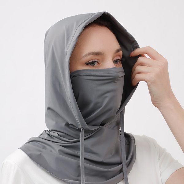 summer sunscreen face mask, hat, integrated neck and head cover