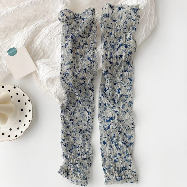 small fresh floral ice silk sleeve