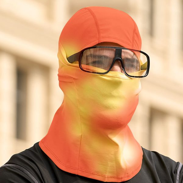 temperature sensitive color changing ski mask