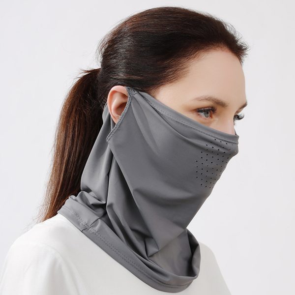 ladies' ice silk sunscreen ear hanging scarf