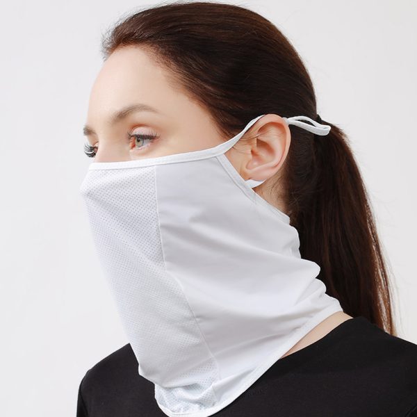 ice silk hanging ear golf face mask