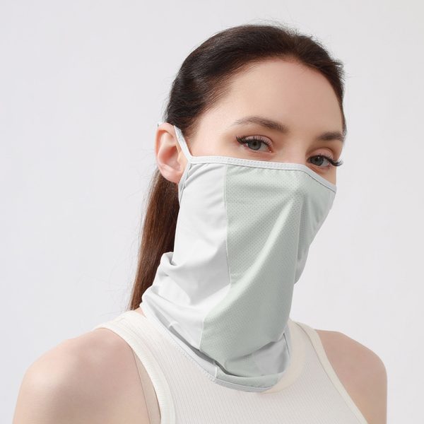 ice silk hanging ear golf face mask
