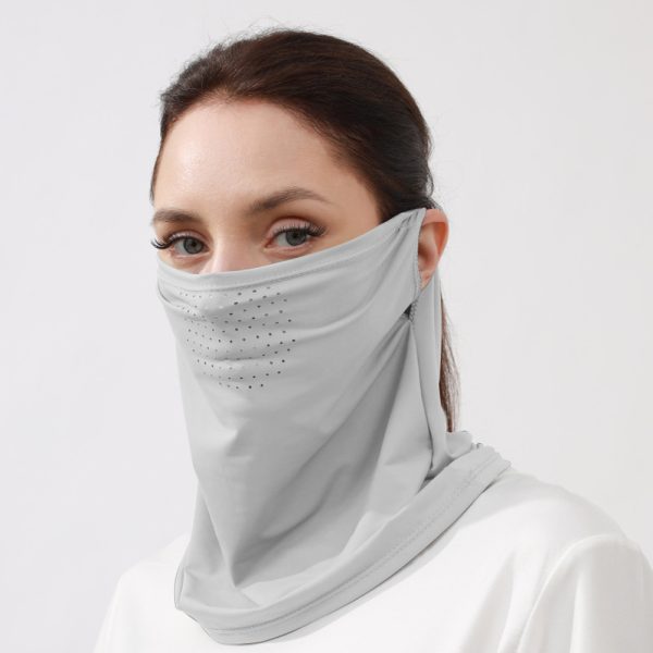 ladies' ice silk sunscreen ear hanging scarf