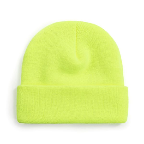 solid color knitted yarn cap