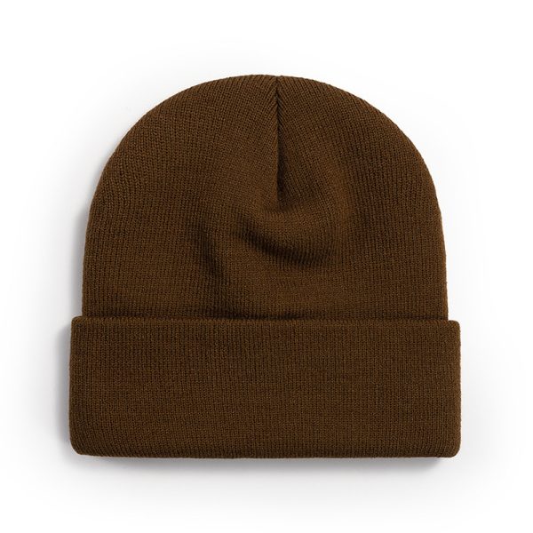 solid color knitted yarn cap