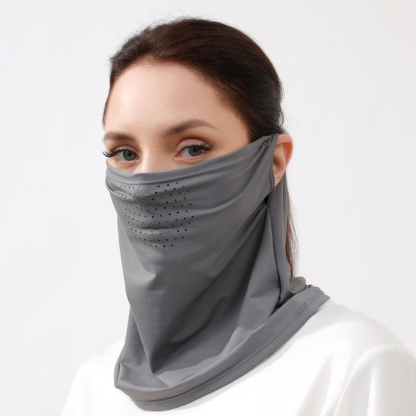 ladies' ice silk sunscreen ear hanging scarf