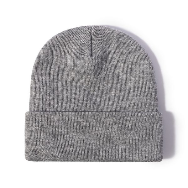 solid color knitted yarn cap