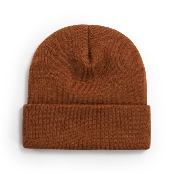 solid color knitted yarn cap
