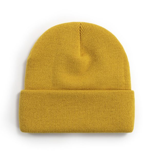 solid color knitted yarn cap