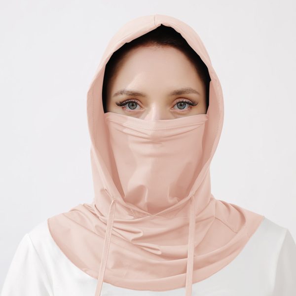 summer sunscreen face mask, hat, integrated neck and head cover