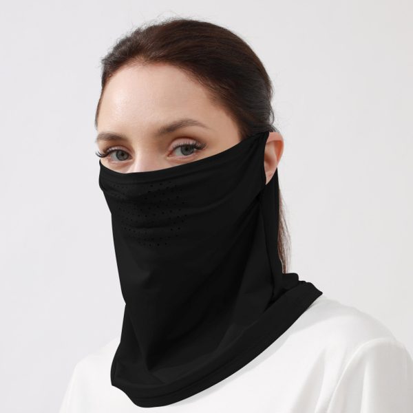 ladies' ice silk sunscreen ear hanging scarf