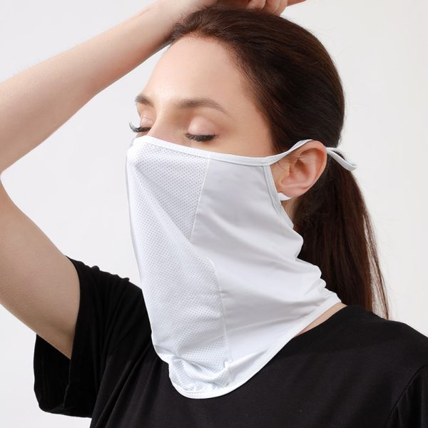 ice silk hanging ear golf face mask