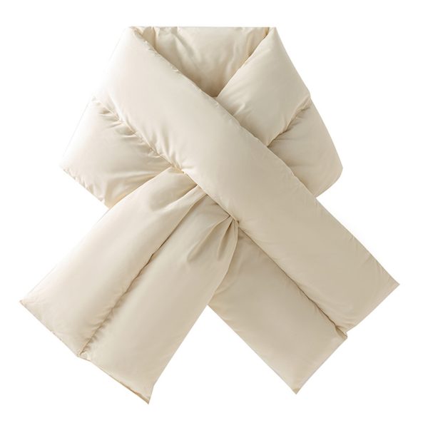 cross fluffy outdoor scarf