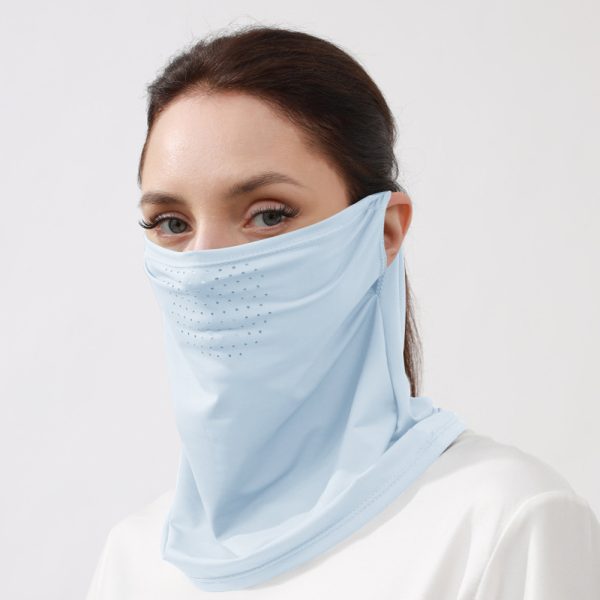 ladies' ice silk sunscreen ear hanging scarf