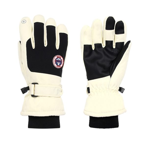 cold resistant, warm and windproof skiing gloves