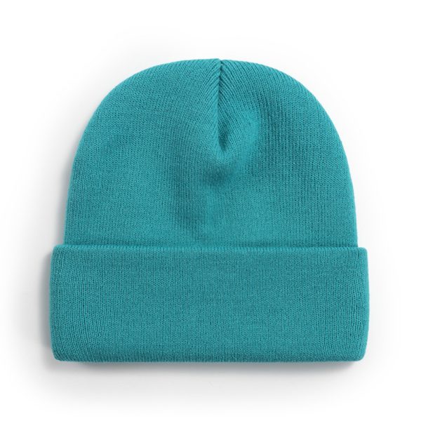 solid color knitted yarn cap
